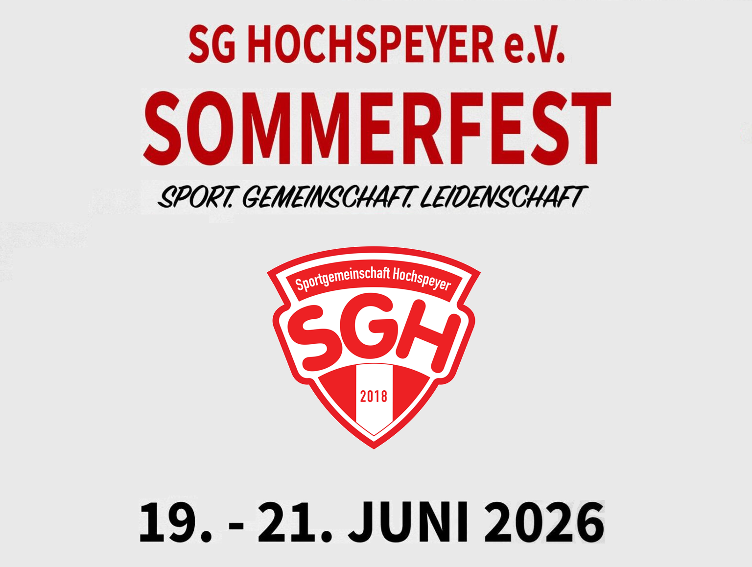 ⛹️‍♂️SOMMERFEST 2026 – 19. bis 21. Juni 🤸‍♀️
